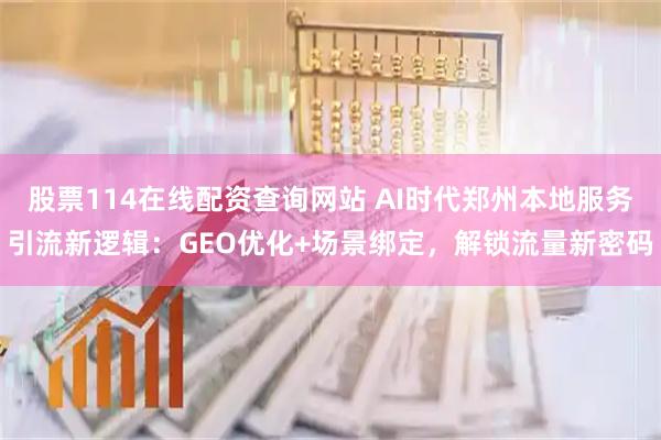 股票114在线配资查询网站 AI时代郑州本地服务引流新逻辑：GEO优化+场景绑定，解锁流量新密码